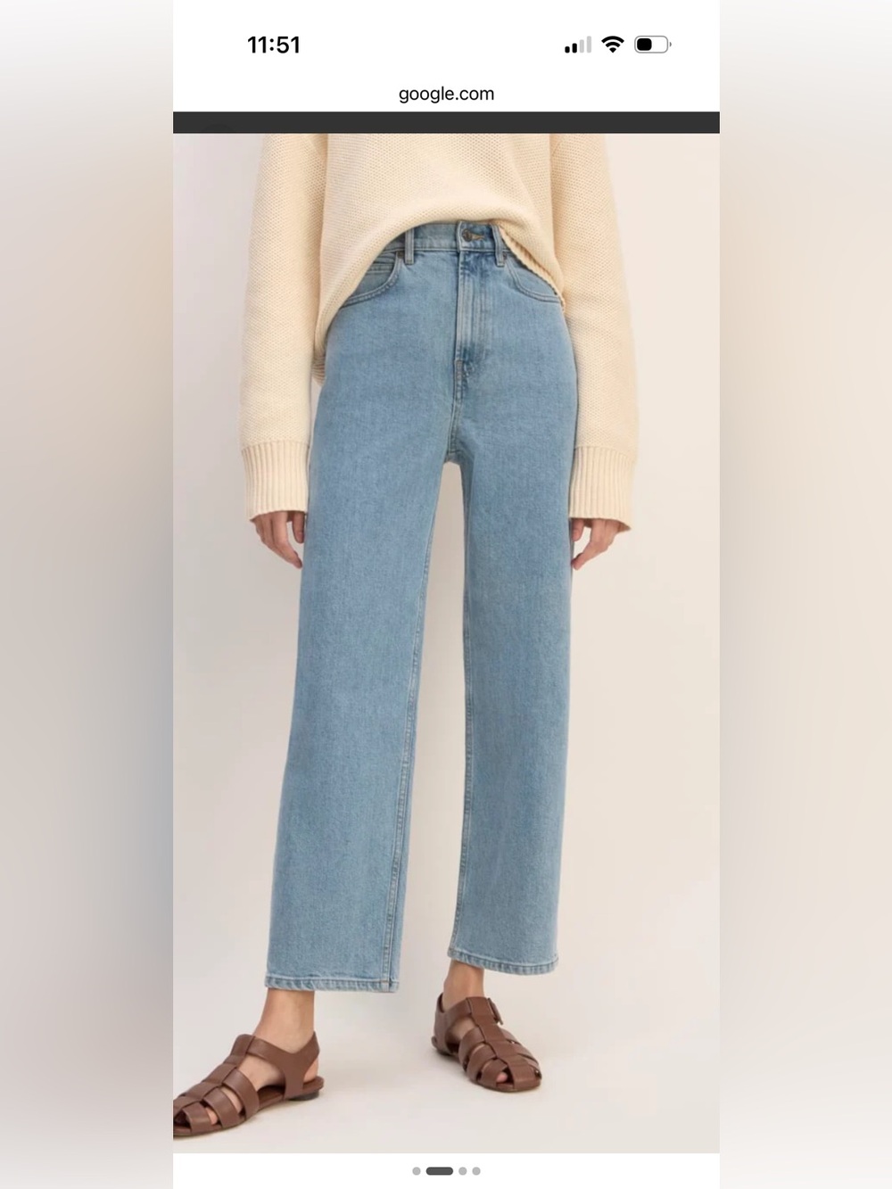 Everlane size 25 way high jeans, organic cotton. Pet and smoke free home.